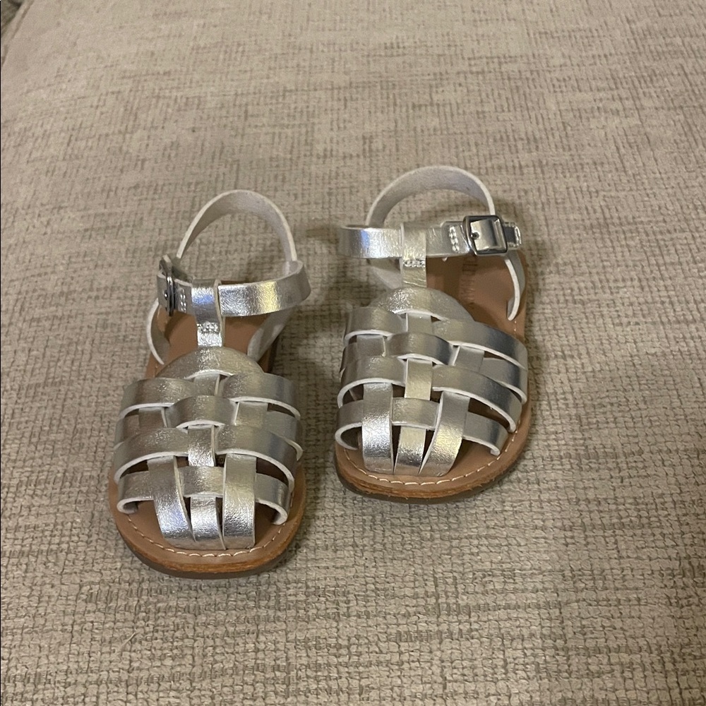 Silver Kids Sandals